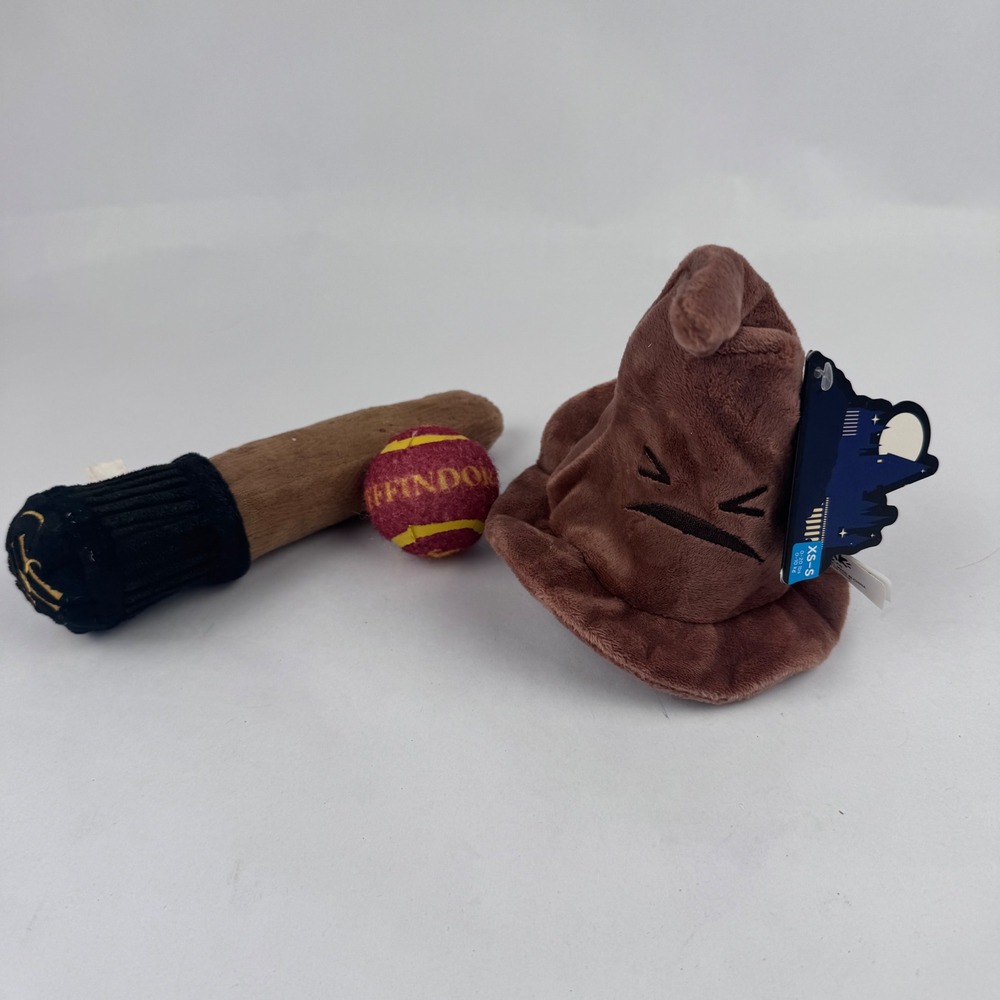 Harry Potter Bark Box Toys S-SX Spellbinding Wand Sorting Hat Hogwats